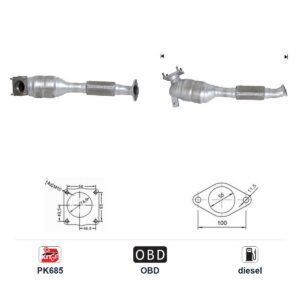 Катализатор за Ford TRANSIT CONNECT дизел ЕВРО 3 — AS20416d Катализатор за Ford TRANSIT CONNECT дизел ЕВРО 3 — AS20416d