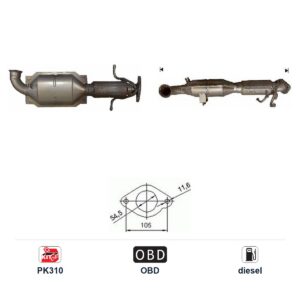 Катализатор за Ford GALAXY/MONDEO/S-MAX дизел ЕВРО 4 — AS20452d Катализатор за Ford GALAXY/MONDEO/S-MAX дизел ЕВРО 4 — AS20452d