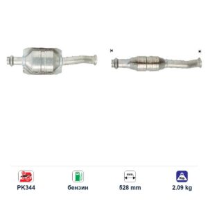Катализатор за Peugeot 206 бензин ЕВРО 1, дължина 528 мм — AS28545