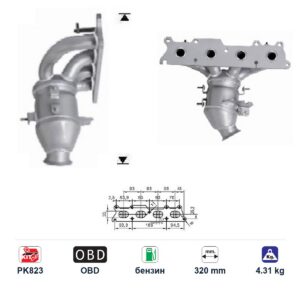 Катализатор за Citroen C4/C4 PICASSO/C5 бензин ЕВРО 4 — AS28632