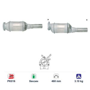 Катализатор за Volkswagen POLO бензин ЕВРО 1, дължина 460 мм — AS33708