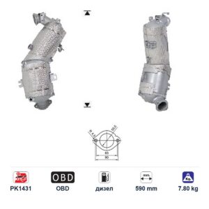 DPF (ДПФ) филтър ASfm5284q за Fiat FIORINO/QUBO/DOBLO, дизел, дължина 590 мм DPF (ДПФ) филтър ASfm5284q за Fiat FIORINO/QUBO/DOBLO, дизел, дължина 590 мм