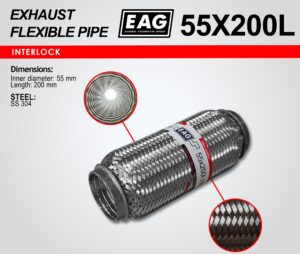 Мека връзка за ауспух Ф55x200, интерлок — 55X200L