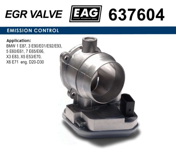 Дроселова клапа за BMW 1 E87, 3 E90/E91/E92/E93, 5 E60/E61, 7 E65/E66, X3 E83, X5 E53/E70, X6 E71 — EAG 637604