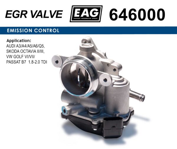 Дроселова клапа за Audi A3/A4/A5/A6/Q5, Seat, Skoda Octavia II/III и др. — EAG 646000