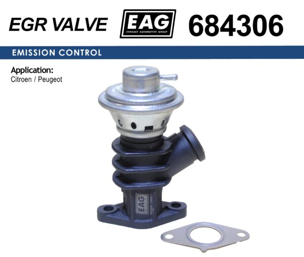 EGR клапан за Citroën / Peugeot 2.0 HDi, Fiat Scudo / Ulysse, Lancia Zeta — EAG 684306