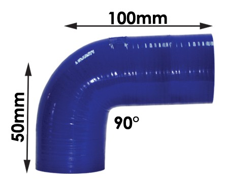 Силиконово коляно 90° Ф35, синьо — Tikkos SL3590
