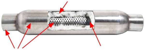 Резонатор тръба Ф60, тяло Ф89x400 мм — Tikkos SRM84